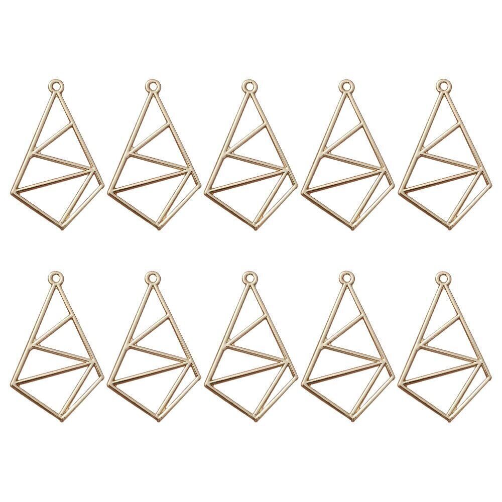 2667 10 Pcs Open Bezels for Resin Blank Hollow Pendant Pressed Flower Frame